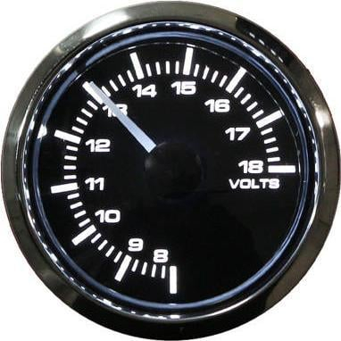 Matës voltazhi Auto Gauge STP2B, 52mm, 8–18V, i zi