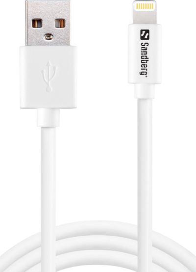 Kabllo USB Sandberg 340-75, USB A me Lightning, 1 m, e bardhë