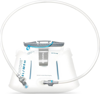 Rezervuar uji HydraPak Contour Lumbar, 1.5L, valvul me rrjedhje të lartë, transparent