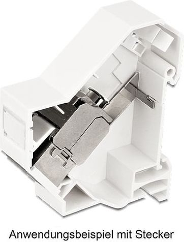 Mbajtës Keystone DeLOCK 86232 për shina DIN, i zi