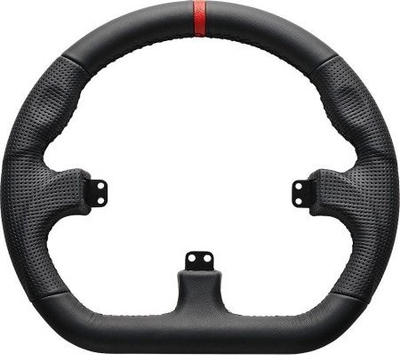 Timon gare Asetek SimSports GT Rim Closed D, lëkurë, i zi