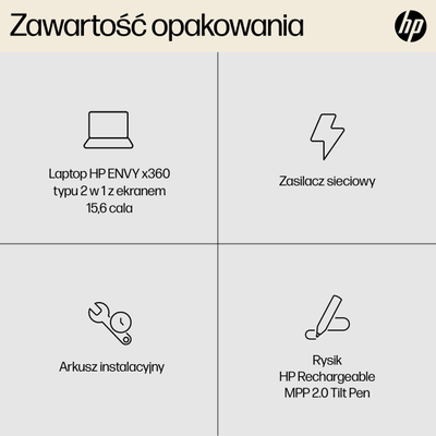 Laptop HP ENVY x360 15-fe0015nw , 15.6", Intel Core i5 1335U, 16 GB RAM, 512 GB SSD, i argjendtë