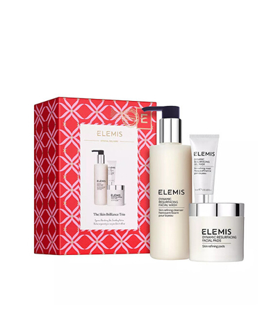 Set për fytyrë Elemis The Skin Brilliance Trio, xhel pastrues 200 ml + tampona për fytyrë 60 copë + maskë fytyre 15 ml