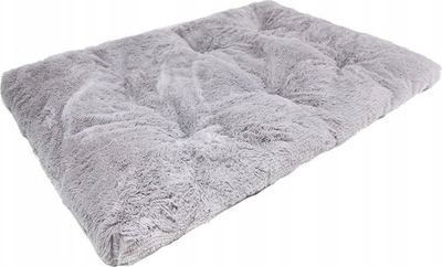 Shtrat për qen MIMIKO Shaggy Bed XL, 85x65cm, antirrëshqitës, gri