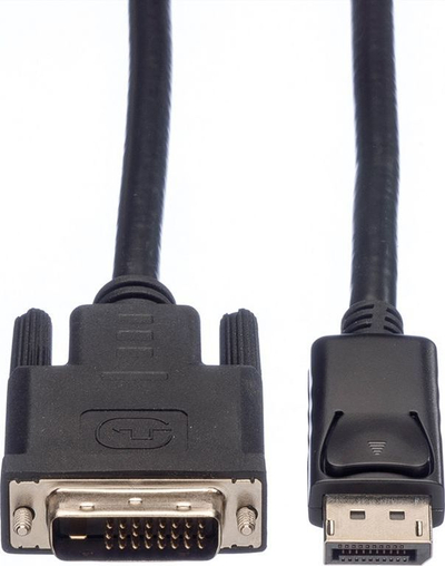 Kabllo video Roline DisplayPort në DVI D, 5 m, DisplayPort 1.1, e zezë