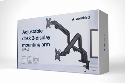 Krah montimi për monitor Gembird MA-DA2-02, 17"-32", deri 8 kg, i zi