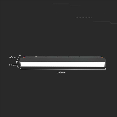 Panel linear magnetik V-TAC 12W, 48V, LED, i zi