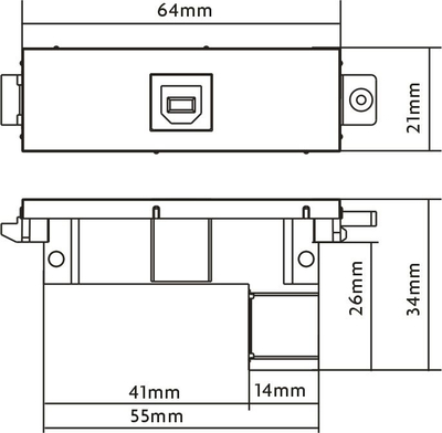 Modul prizë USB Vision TC3 USBB, USB 3.0, për panele Techconnect, i bardhë