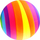 Top PVC Artyk Colorful Ball 134425, 23 cm, me boja si ylber, shumëngjyrësh