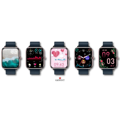Smartwatch Giewont GW230-5, ekran me ngjyra, mat rrahjet e zemrës, rozë blu