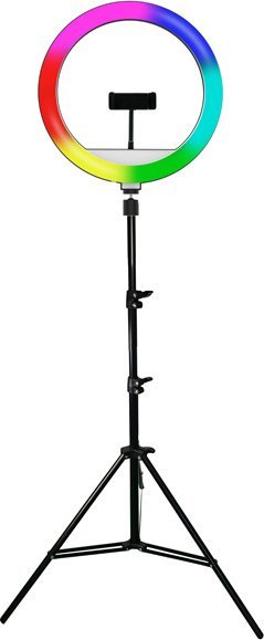 Ring llampë Powerton WPRL2RGB, 13\", LED RGB, me tripod
