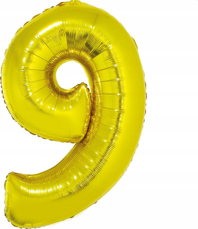 Balon foli GoDan Smart, numri 3, 92cm, ngjyrë ari