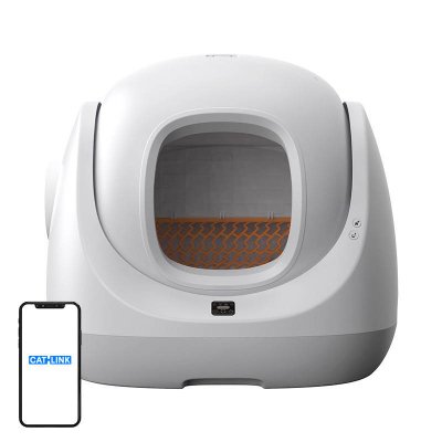 Tualet inteligjent për mace HHOLove BayMax Lite CL-CA-03, 65L, vetëpastrues, i bardhë