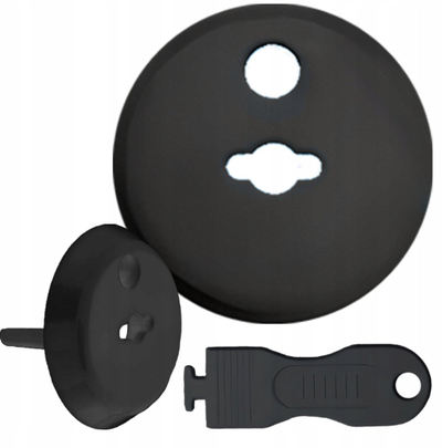 Set mbrojtës prizash RACK Systems SIPO-SBS-C10B, 12 copë, me çelësa, i zi