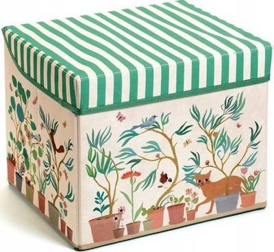 Kuti lodrash me ulëse Djeco Toy Chest, palosëse, deri 30 kg, shumëngjyrëshe