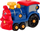 Lodër tren për shkrufosje LEAN Toys, elemente lëvizëse, plastike, blu