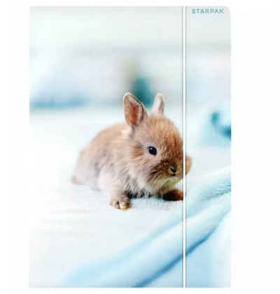 Dosje me gomë Cuties, A4, dizajn me lepurusha, shumëngjyrëshe