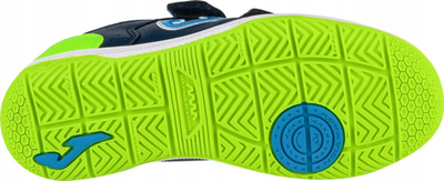 Atlete për brenda për kalamaj Joma Top Flex Jr 2533, sintetike, me ventilim VTS, blu navy me jeshile