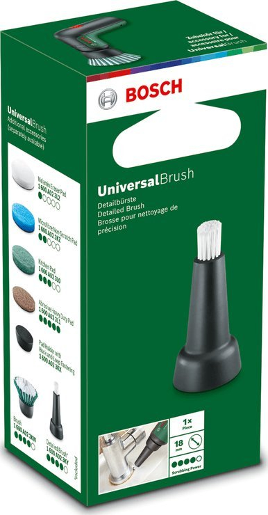 Детална четка Bosch UniversalBrush, за прецизно чистење, црно компактен корпус