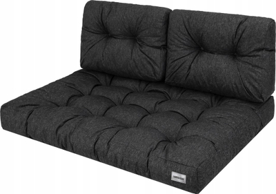 Set jastëkësh palete Hobbygarden LEO 1+2, Ekolen rezistent, 3 copë, i zi