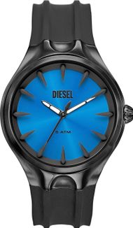 Ora dore Diesel, 44mm, silikon, e zezë blu
