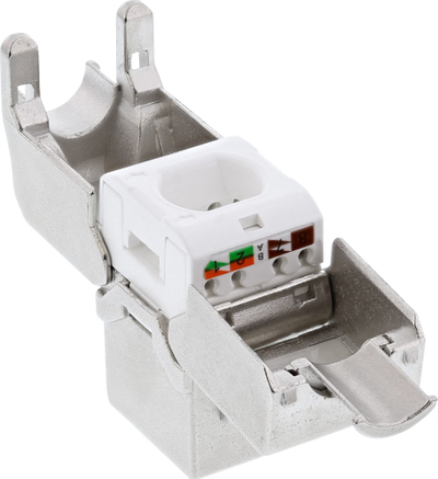 Modul rrjeti InLine RJ45 Keystone Jack, Cat.6a, 10 Gb/s, i argjendtë