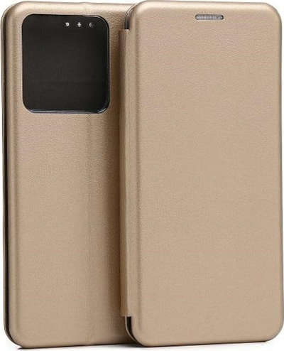 Kapak telefoni Beline Magnetic Book për Xiaomi Redmi Note 13 5G, tip libër, portofol, ngjyrë gold