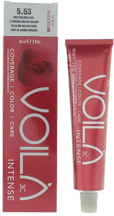 Ngjyrë flokësh Intercosmo Voilà 3c Intense 5.53, 60 ml, kafe mahon e artë