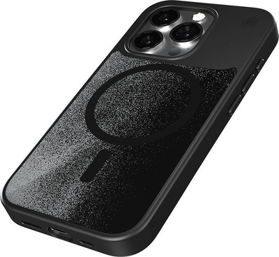 Mbulesë telefoni STM Relax Sand MagSafe për iPhone 15 Pro Max, polikarbonat dhe TPU, e zezë me gri