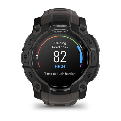 Ora inteligjente Garmin Instinct 3 50mm, ekran AMOLED, GPS, gri e errët