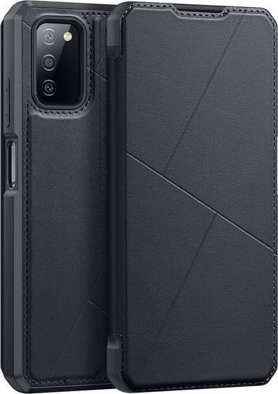 Këllëf telefoni Dux Ducis Skin X, për Samsung Galaxy A03s, me kapak, me xhep karte, i zi
