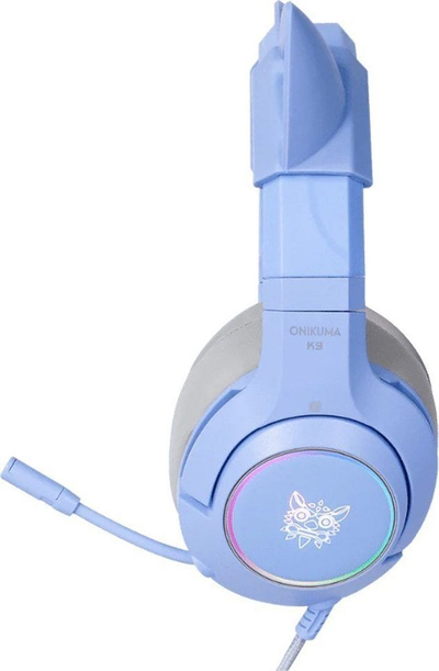 Kufje gaming Onikuma K9, me mikrofon, ndriçim RGB, blu