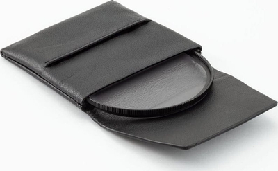 Etui për filtër B+W Leather Filter Wallet 1104411, për 1 filtër 77mm, lëkurë sintetike, i zi