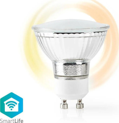 Llampë LED smart Nedis WIFILW12CRGU10, GU10, Wi‑Fi, e bardhë