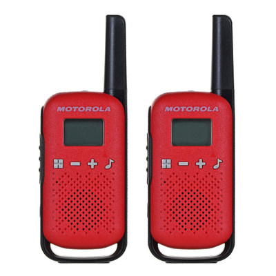 Radio lidhje Motorola TLKR T42, 16 kanale, me bateri AAA, e kuqe