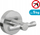 Grepa ngjitës për pallto Tesa Moon 40305, çelik inox, argjend
