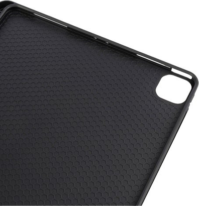 Këllëf folio Tucano Up Plus për iPad Air 13" M2 2024, me mbajtëse, me vend për Apple Pencil, i zi