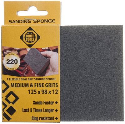 Sfungjer zmerilues Forte Tools, 125x98x12 mm, 220