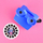 Lodër projektor me syze Blue Space Slides Robe, me slajde, stil retro, blu