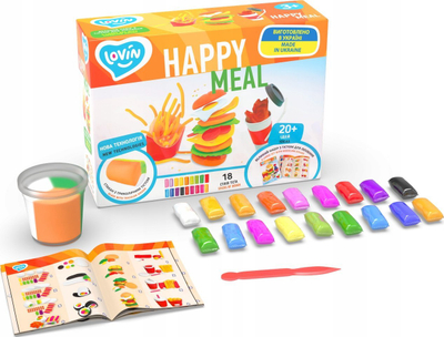 Set plasteline për modelim Lovin Happy Meal 41190, për kalamaj 3–7 vjeç, shumëngjyrësh