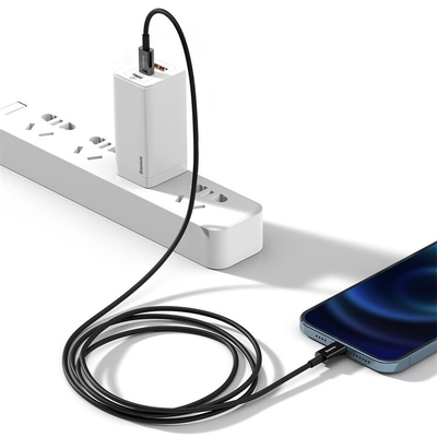 Kabllo BASEUS Superior Series USB-C - Lightning, 20W, 2m, e zezë