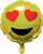 Balonë me fletë MK Trade Emoticon, 1 copë, për helium, e verdhë