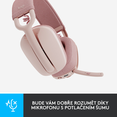 Kufje Logitech Zone Vibe 100, rozë