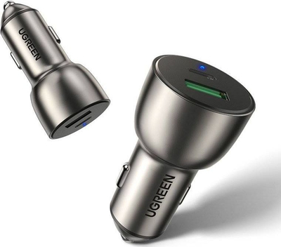 Karikues veture Ugreen CD213, 1x USB A 1x USB C, 36W, i hirtë