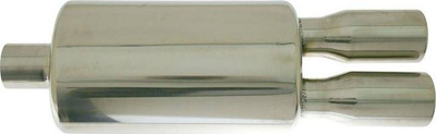 Marmitë sportive Turboworks Sport Rear Muffler, 63mm 2.5", dalje 2x 76mm, çelik inox