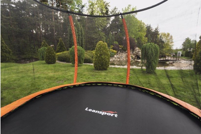 Trampolinë për kopësht Lean Sport L Toys KD117902, 427 cm, me rrjetë mbrojtëse, portokalli me të zezë