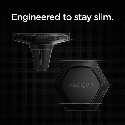 Mbajtëse magnetike për veturë Spigen QS11, universale, rrotullim 360°, e zezë