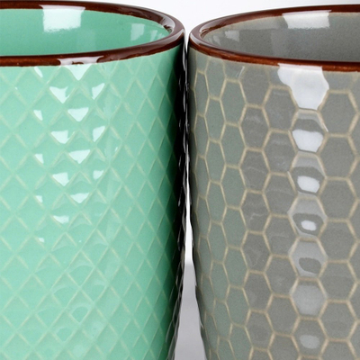 Set filxhanësh qeramikë Vilde, 400 ml, 4 copë, shumëngjyrëshe