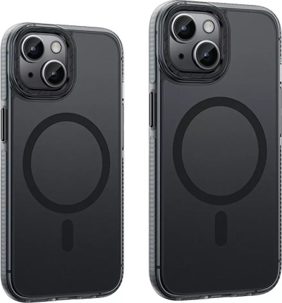 Mbrojtëse telefoni Hoco AS2 për iPhone 15 Plus, me MagSafe, plastike matte, e zezë
