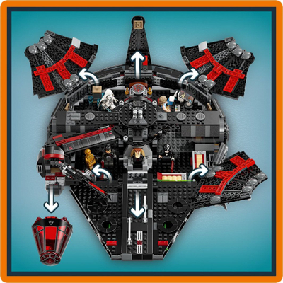 Set LEGO Star Wars The Dark Falcon, model për ndërtim, plot copa, shumëngjyrësh